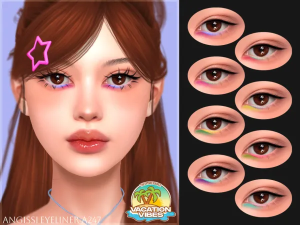 Mix Eyeliner A247 by ANGISSI - The Sims 4 Custom Content