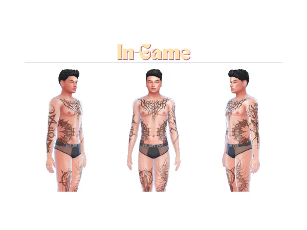 Mix RavenBlends Movies Tattoo - The Sims 4 Custom Content