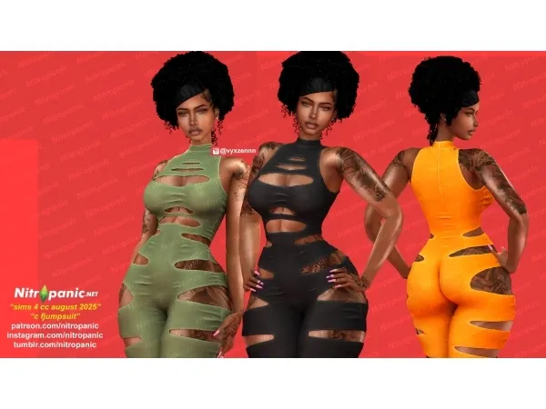 Alpha Nitropanic_C FBodysuit - The Sims 4 Custom Content