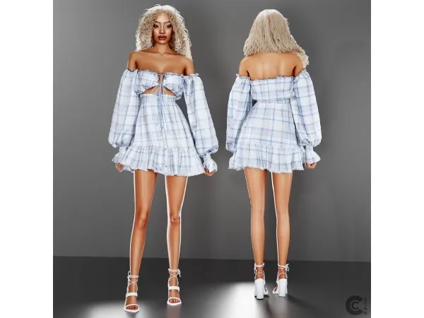 Off-the-Shoulder Ruffled Mini Dress - cool_content_star