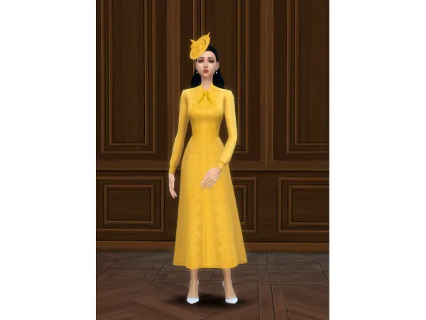 Maxis Match Nadia dress and hat - The Sims 4 Custom Content