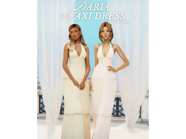 Mix Daria Maxi Dress by Indriana - The Sims 4 Custom Content