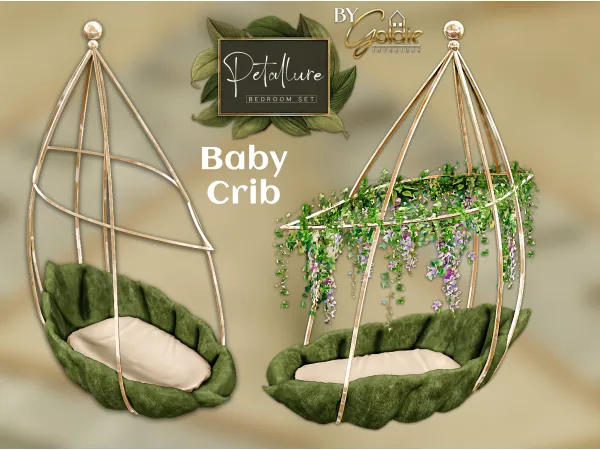 Alpha FairyNature inspired baby crib - The Sims 4 Custom Content