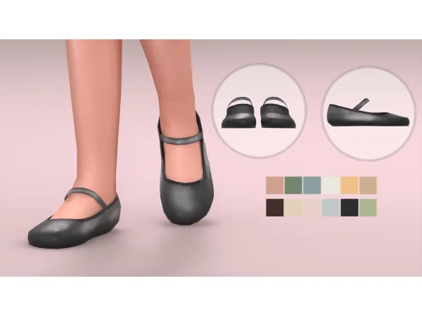 Maxis Match Fame Dance Studio BallerinaCShoes 1 by Modco Studios - The Sims 4 Custom Content