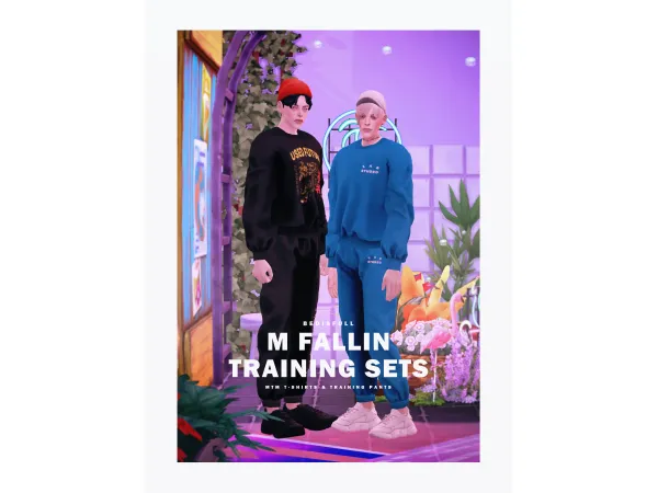 Alpha BED_TS4 M fallin training sets - The Sims 4 Custom Content