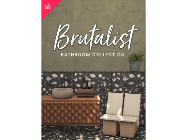 Maxis Match The Brutalist Bathroom by Harrie - The Sims 4 Custom Content