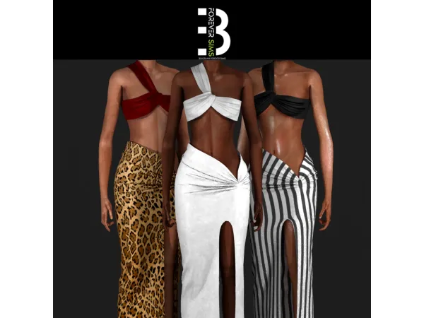 Alpha PHANY GLAM (top and skirt) - The Sims 4 Custom Content