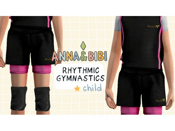 Mix Practice wear for rhythmic gymnastics CHILD [AnnaBibi] - The Sims 4 Custom Content