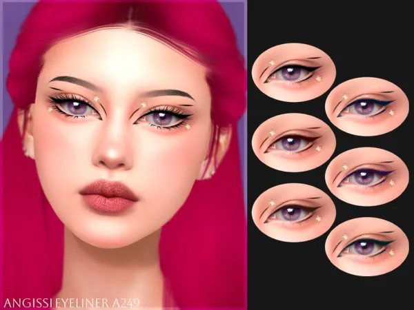 Alpha Eyeliner A249 by ANGISSI - The Sims 4 Custom Content