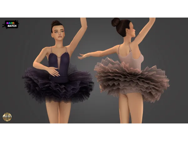 Maxis Match Dress With Tutu Skirt by Modco Studios - The Sims 4 Custom Content