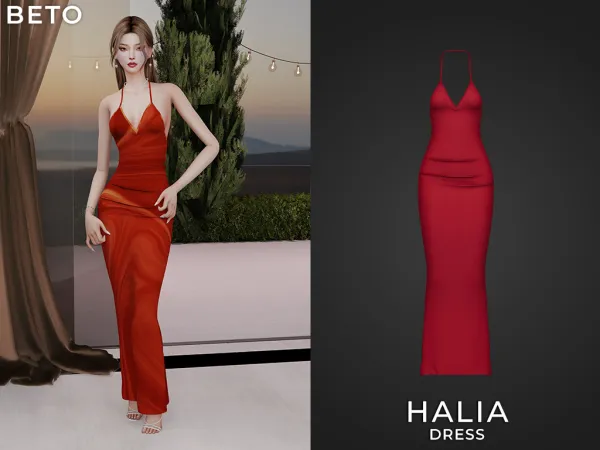 Alpha Helia (Dress) - The Sims 4 Custom Content