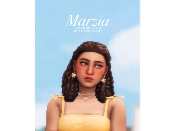 Maxis Match Marzia Hair - The Sims 4 Custom Content