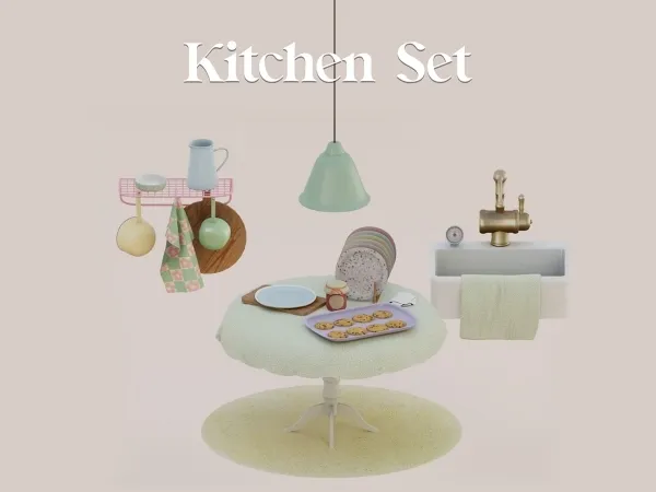 Mix Kitchen Set by mechtasims - The Sims 4 Custom Content