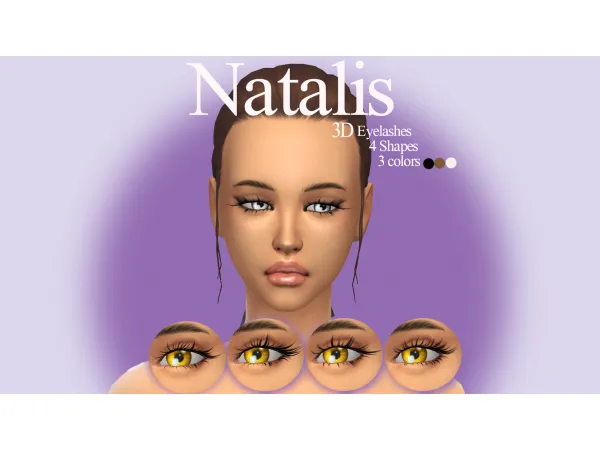 Mix 3D Eyelashes by Natalis - The Sims 4 Custom Content