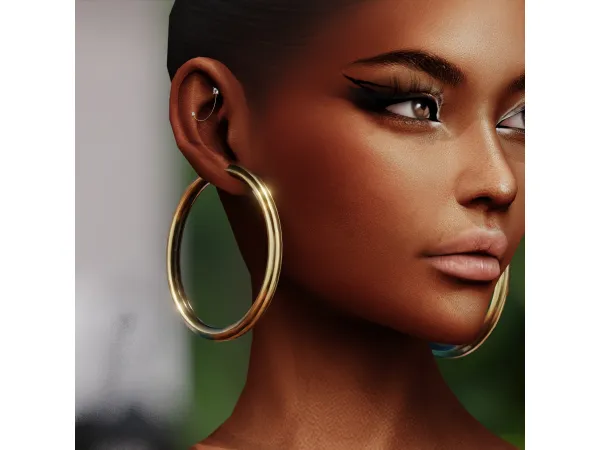 Alpha MablyStore Earrings Redonda - The Sims 4 Custom Content