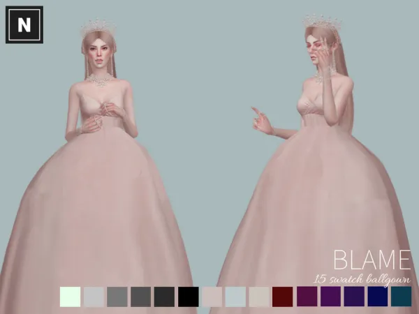 Alpha netsims blame dress - The Sims 4 Custom Content
