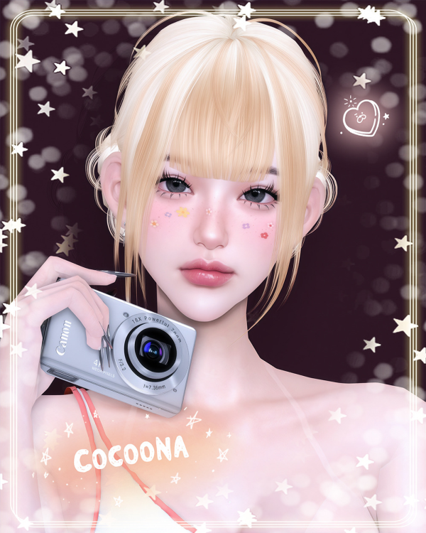 Alpha Cocoona_HAIR 019 by simsfinds - The Sims 4 Custom Content