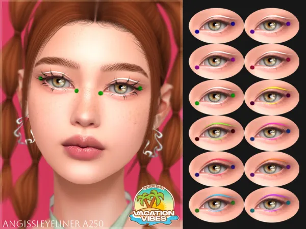 Mix Eyeliner A250 by ANGISSI - The Sims 4 Custom Content