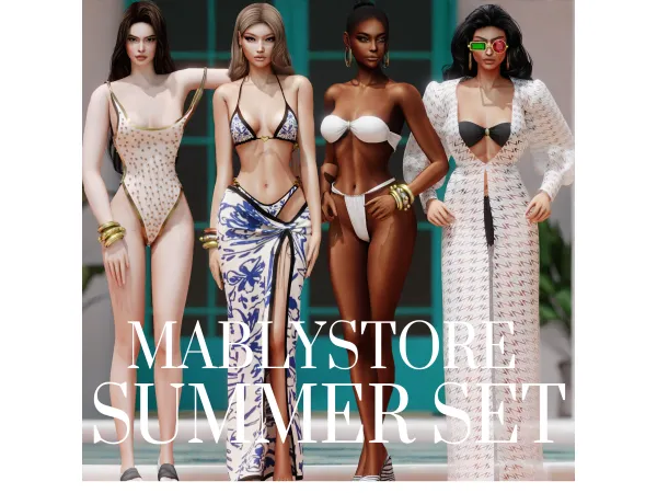 Alpha SUMMER SET by Mably - The Sims 4 Custom Content