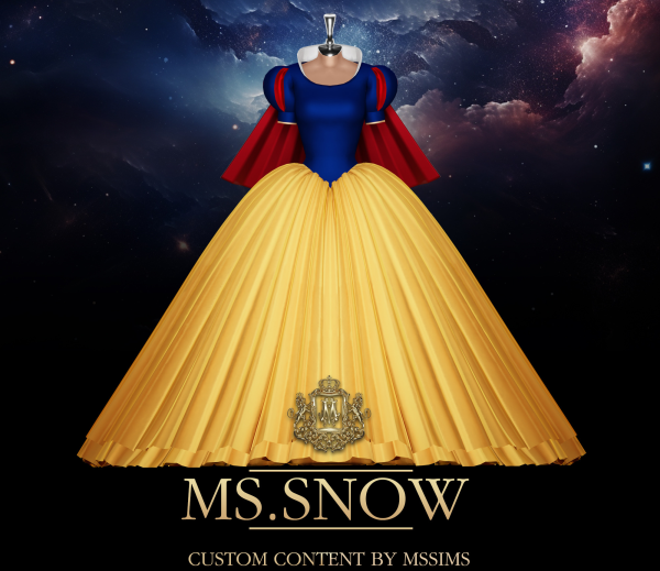 Alpha MSSNOW GOWN by simsfinds - The Sims 4 Custom Content