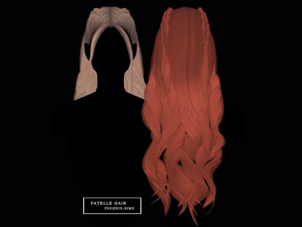 Alpha Patelle Hair - The Sims 4 Custom Content