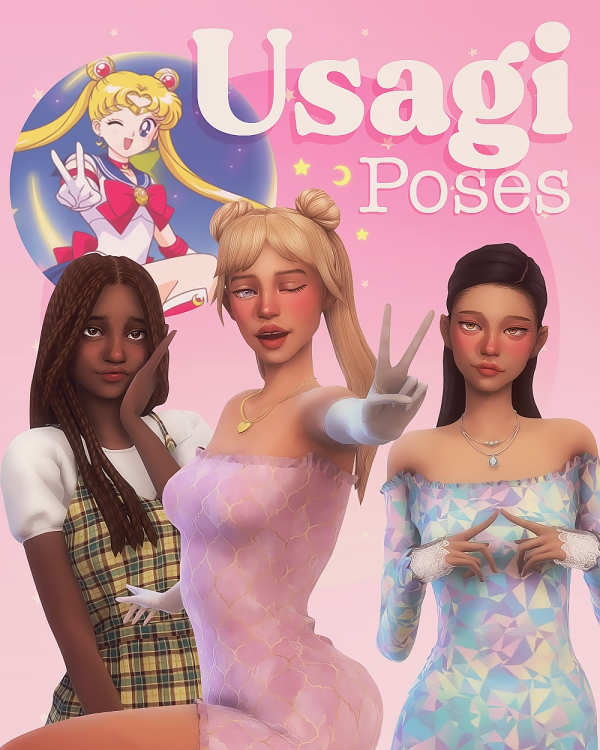 Maxis Match Usagi Poses by simsfinds - The Sims 4 Custom Content