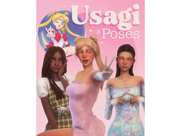 Maxis Match Usagi Poses by miikocc - The Sims 4 Custom Content