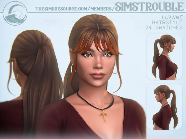 Luanne Hairstyle - Ponytail Version by simstrouble