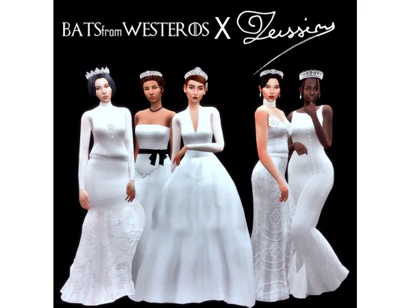 Mix BatsFromWesteros X Zeussim A royal wedding collection - The Sims 4 Custom Content
