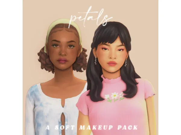 Maxis Match petals a soft makeup pack by breezytrait - The Sims 4 Custom Content