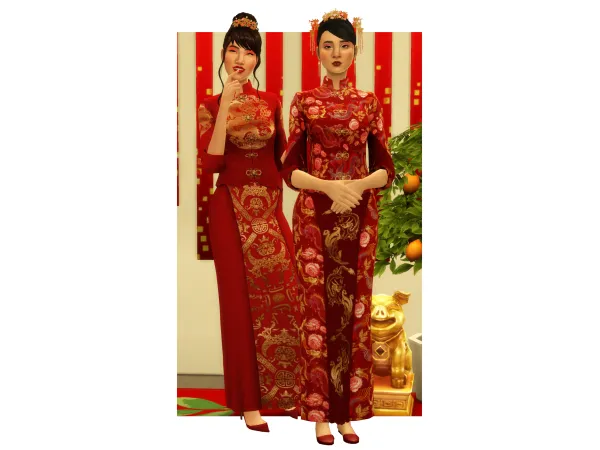 Maxis Match Asian Affair Set by zeussim - The Sims 4 Custom Content