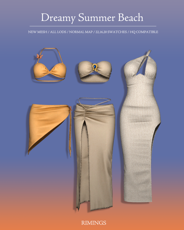 Alpha [RIMINGS] Dreamy Summer Beach by simsfinds - The Sims 4 Custom Content