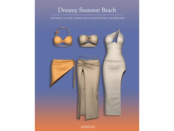 Alpha [RIMINGS] Dreamy Summer Beach - The Sims 4 Custom Content