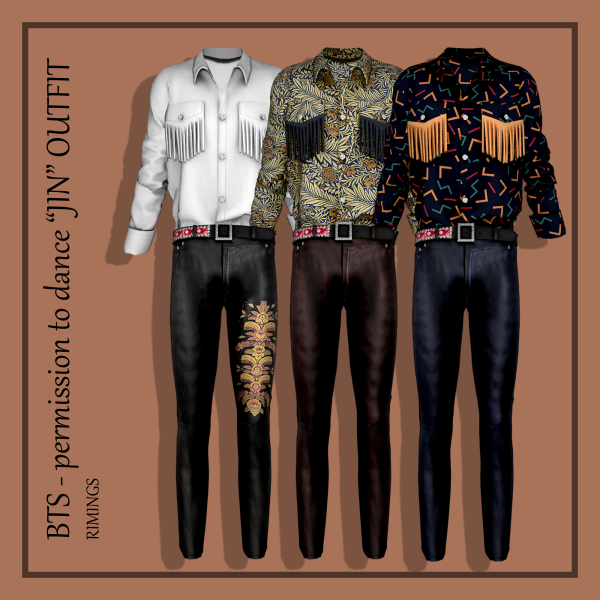 Alpha [RIMINGS] BTS JIN Outfit by simsfinds - The Sims 4 Custom Content