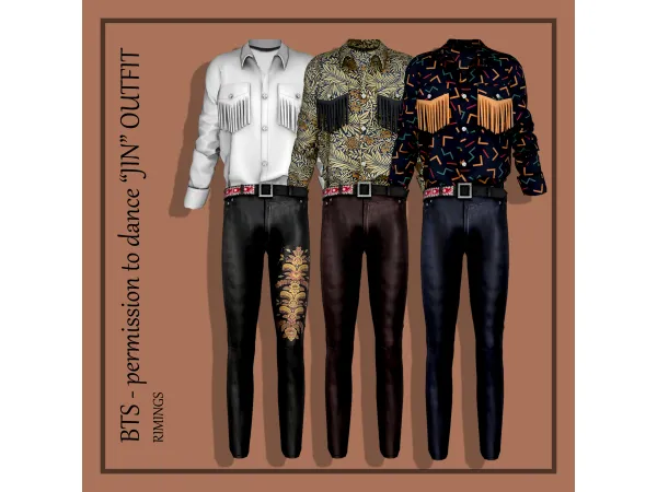 Alpha [RIMINGS] BTS JIN Outfit by RIMINGS - The Sims 4 Custom Content