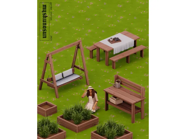 Maxis Match GARDEN STORIES 7 items by myshunosun - The Sims 4 Custom Content