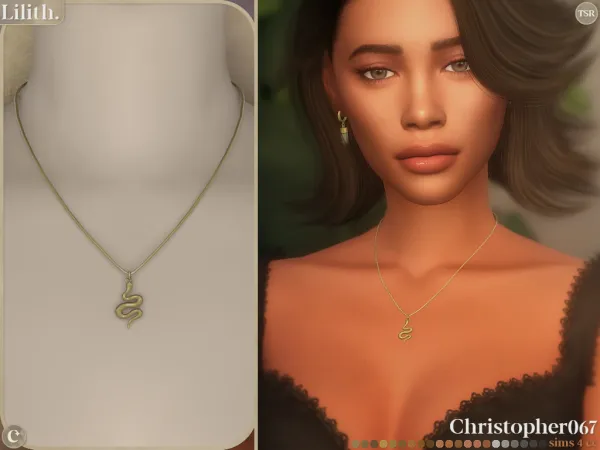 Alpha Lilith Necklace Christopher067 by christopher067 - The Sims 4 Custom Content
