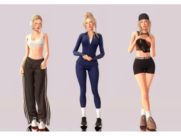 Maxis Match FEMALE SPORTSWEAR IDEAS by nataliemonique - The Sims 4 Custom Content