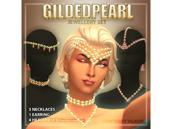 Maxis Match GILDEDPEARL Jewellery Set sims by vilachi - The Sims 4 Custom Content