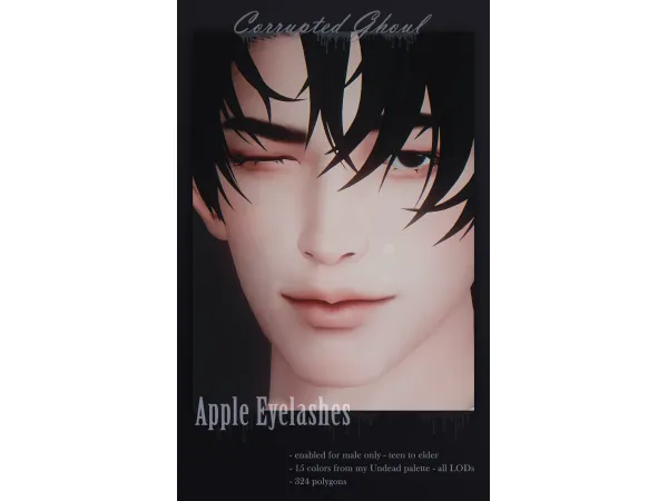 Maxis Match 3D Eyelashes Apple by o0corruptedghoul0o - The Sims 4 Custom Content