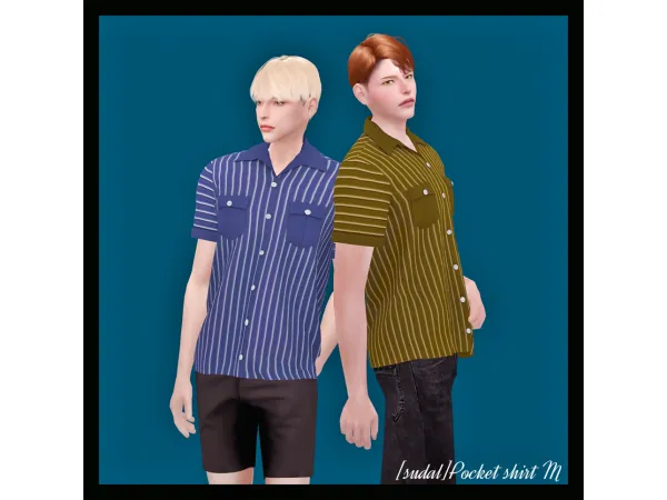 Maxis Match [sudal] Pocket shirt M - The Sims 4 Custom Content