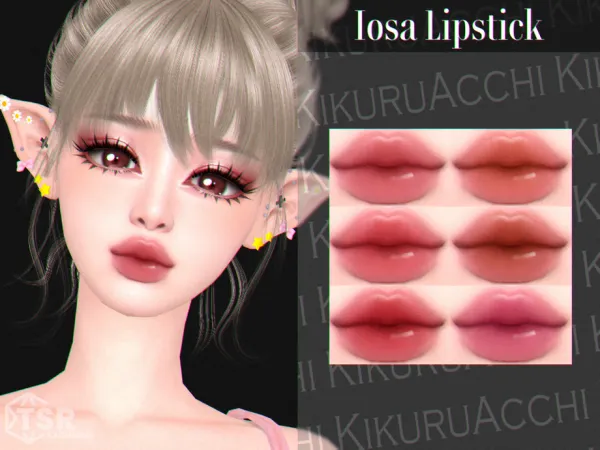 Maxis Match Iosa Lipstick by Kikuruacchi - The Sims 4 Custom Content