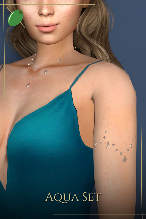 Mix Aqua Set by pitted0live - The Sims 4 Custom Content