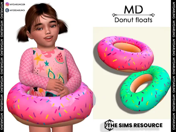 Alpha donut floats Toddler by simsfinds - The Sims 4 Custom Content