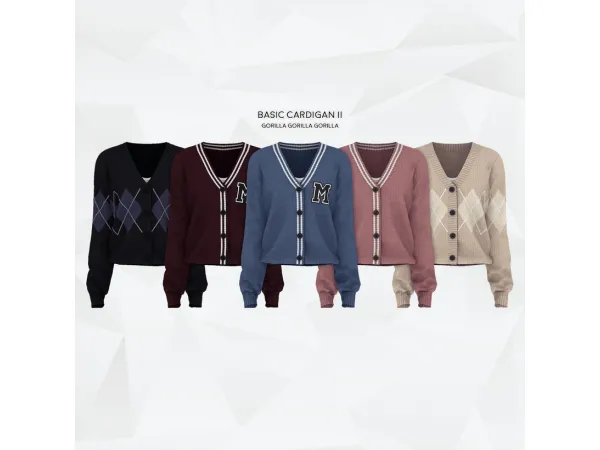 Alpha gorillax3 image Basic Cardigan ll - The Sims 4 Custom Content