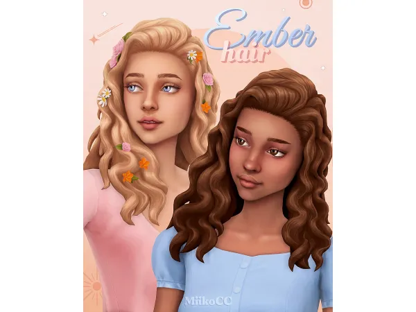 Maxis Match Ember hair by miiko - The Sims 4 Custom Content