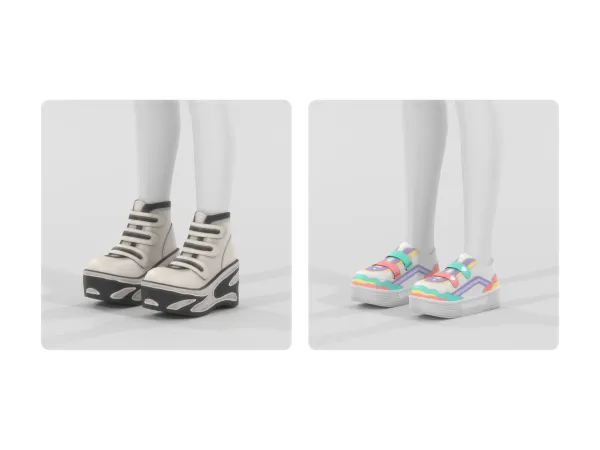 Mix random shoes 01 by boonstow - The Sims 4 Custom Content