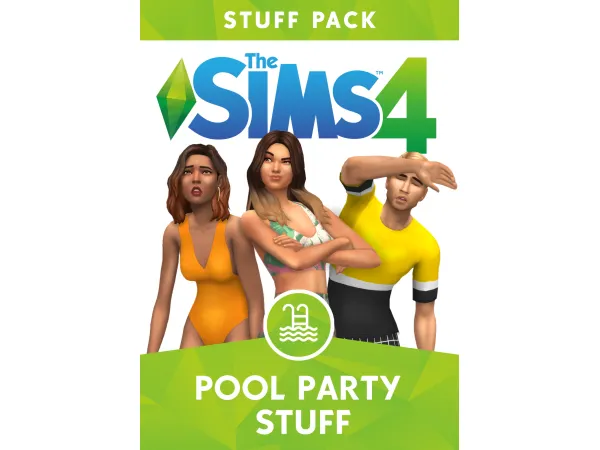 Maxis Match POOL PARTY STUFF by greenllamas - The Sims 4 Custom Content