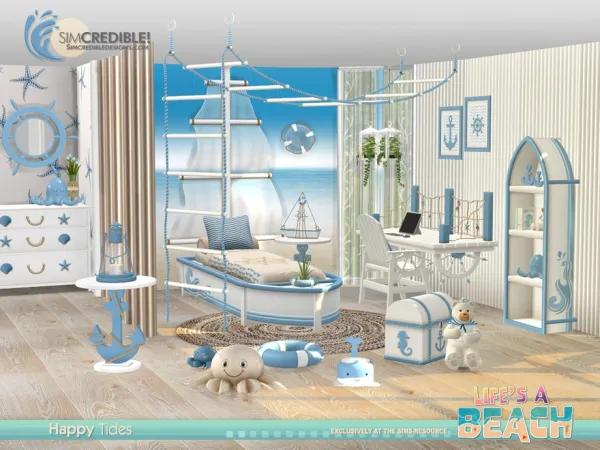 Alpha Life's a Beach Happy Tides Kids - The Sims 4 Custom Content