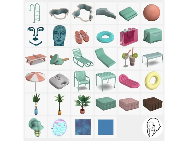 Mix Splash sass pool sims 4 by Syboulette - The Sims 4 Custom Content